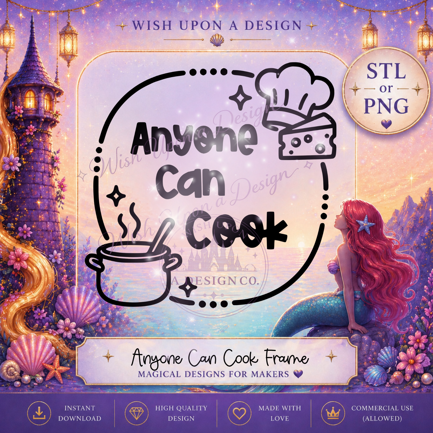 Anyone Can Cook PNG Digital Design