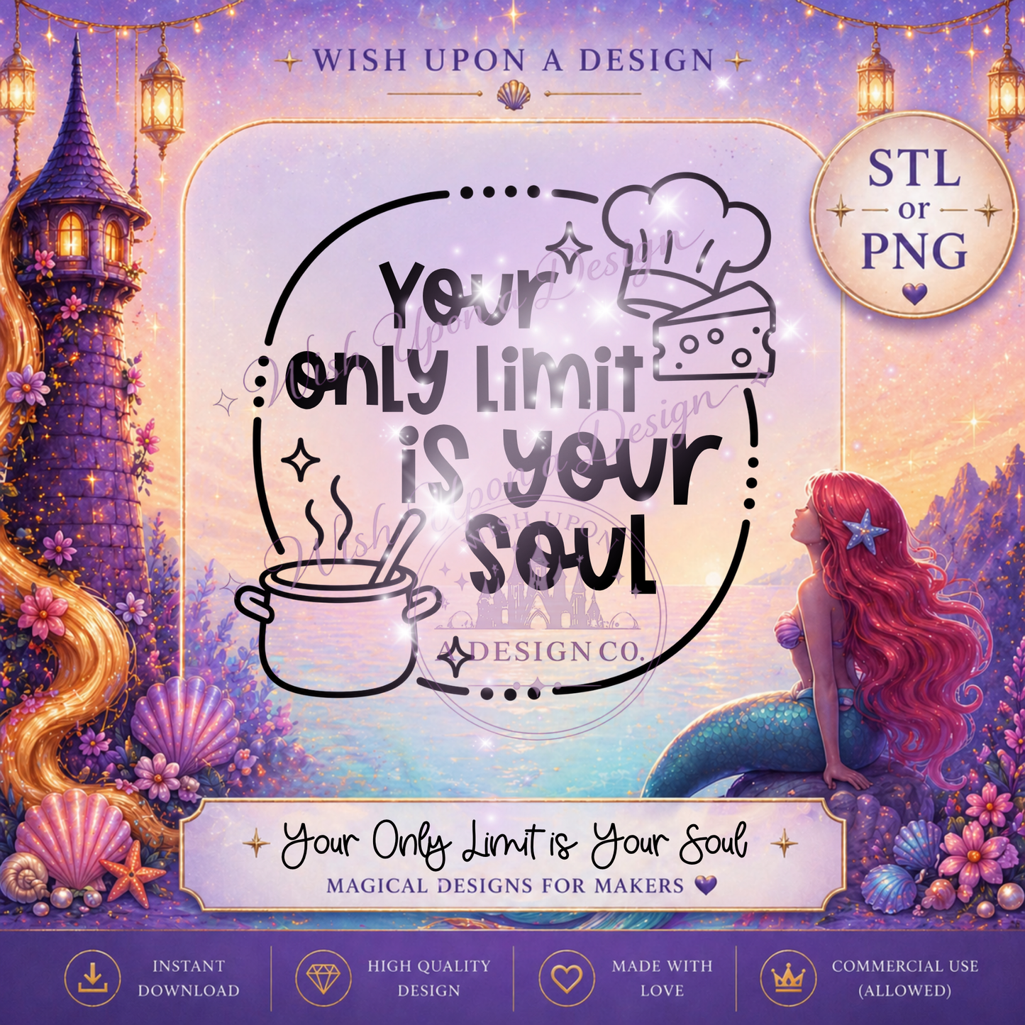 Your Only Limit is Your Soul | Chef-Inspired PNG Digital Design