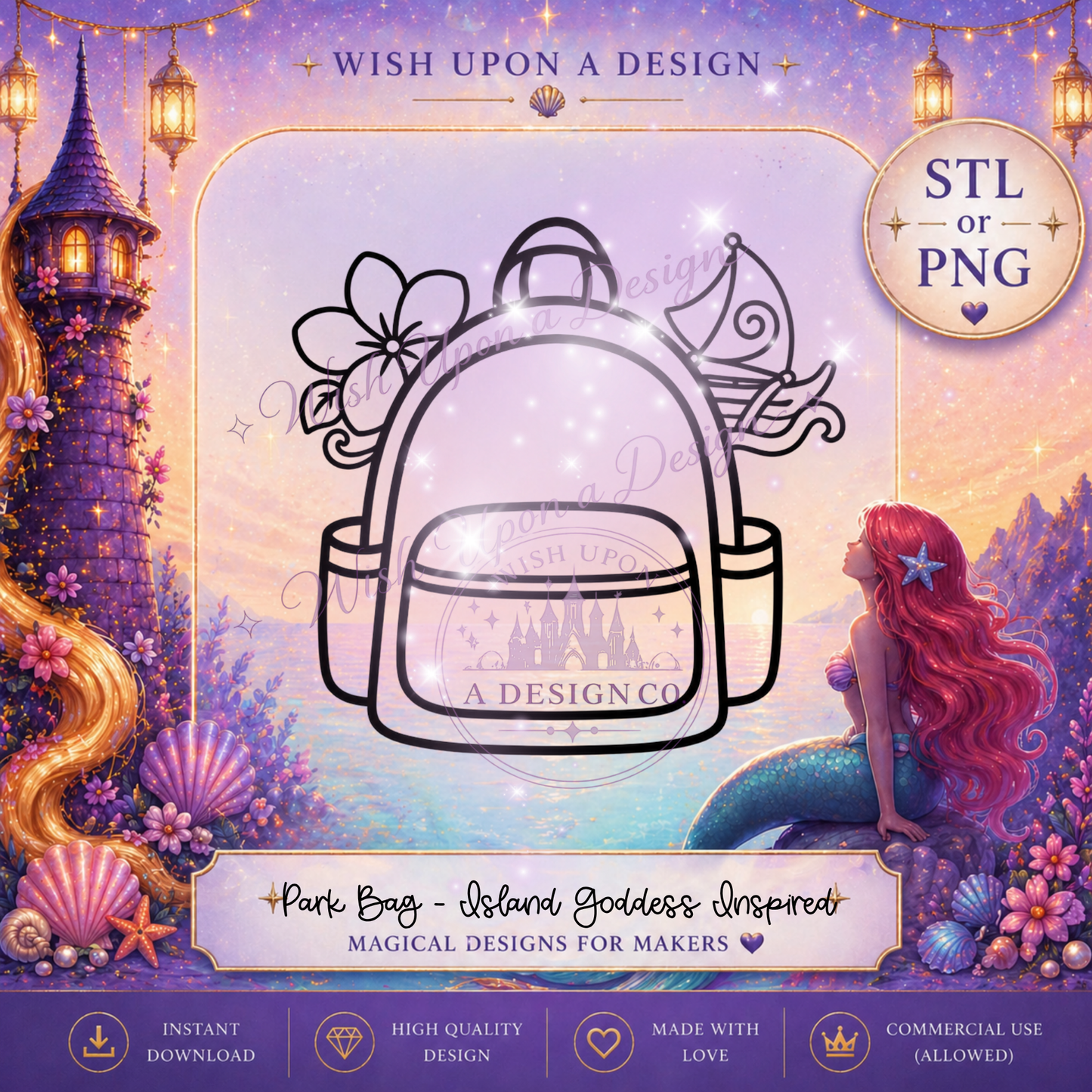 Tropical Voyager Park Bag | PNG Digital Design