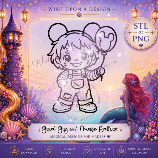 Good Guy with Mouse Balloon | PNG Digital Design