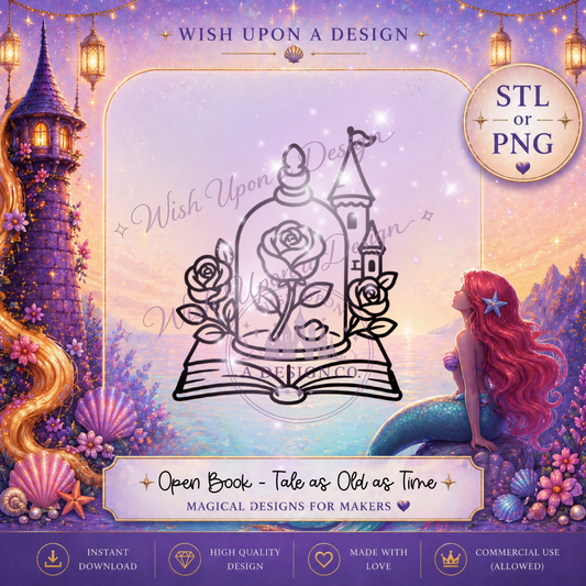 Open Book - Tale as Old as Time | PNG Digital Design