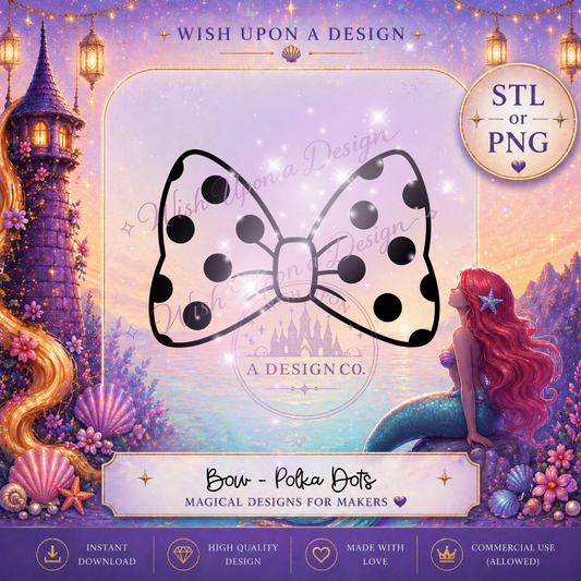 Classic Polka Dot Bow | PNG Digital Design