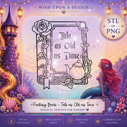 Enchanted Storybook | Tale as Old as Time PNG Digital Design